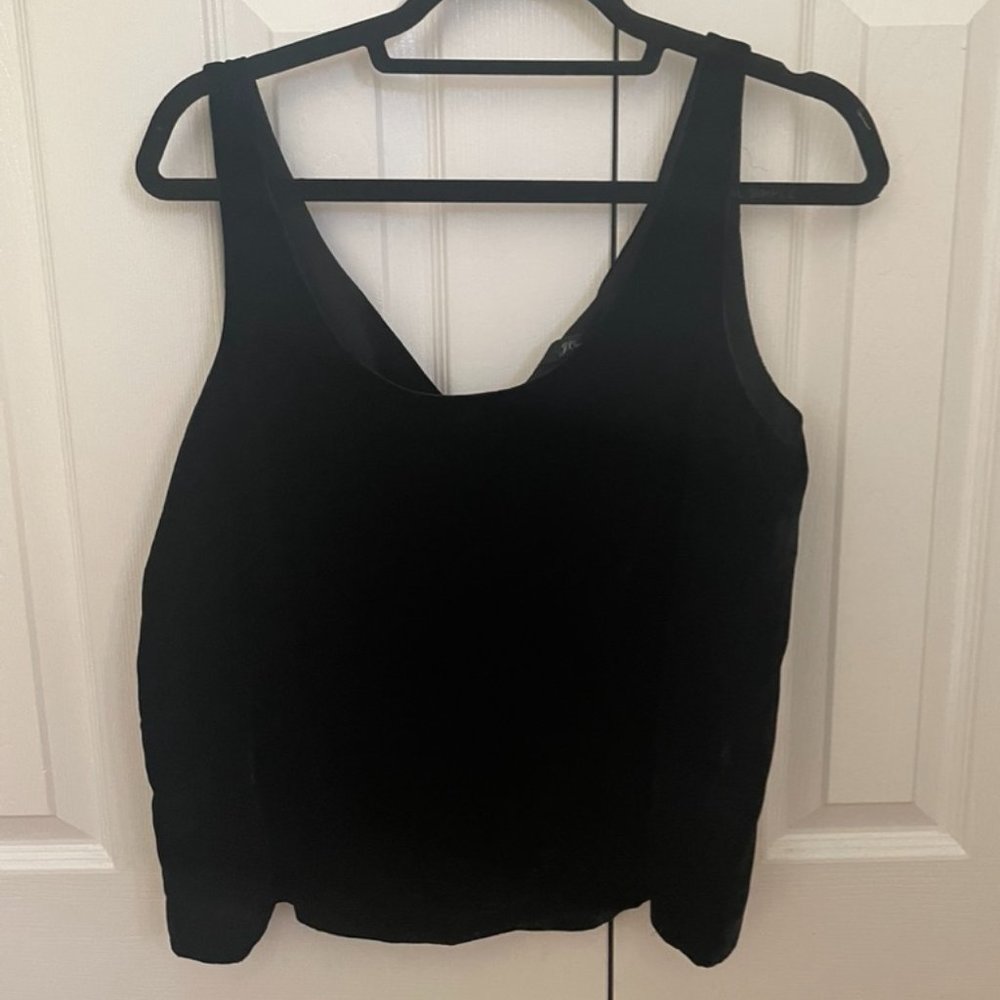 J Crew black velvet tank - Size 8